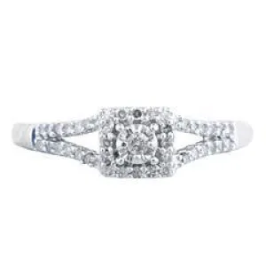 EternalDia 1/4CT T.W. Diamond 10K White Gold Promise Ring