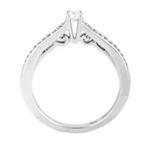 EternalDia 1/4CT T.W. Diamond 10kt White Gold Engagement Ring