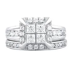 EternalDia 2.00Carat T.W. Diamond 14kt White Gold Bridal Set