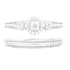 EternalDia 3/8 Carat T.W. Diamond 10kt White Gold Bridal set Ring