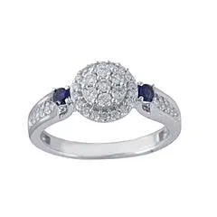 EternalDia 3/8 Carat T.W. Diamond 10kt White gold Three stone ring