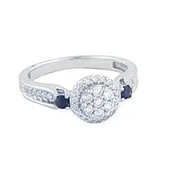 EternalDia 3/8 Carat T.W. Diamond 10kt White gold Three stone ring