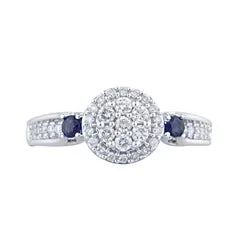 EternalDia 3/8 Carat T.W. Diamond 10kt White gold Three stone ring