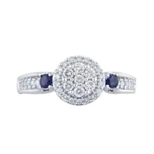 EternalDia 3/8 Carat T.W. Diamond 10kt White gold Three stone ring