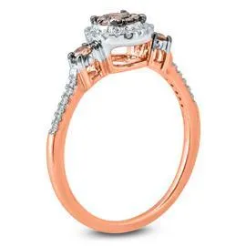 EternalDia Champagne And White Diamond Engagement Ring