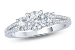 EternalDia Diamond Three Stone Fashion Ring