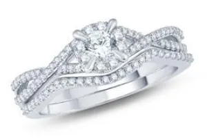 EternalDia Diamond Vintage-style Solitaire Bridal Set