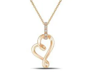 EternalDia Heart Tendril Dangling Pendant Necklace