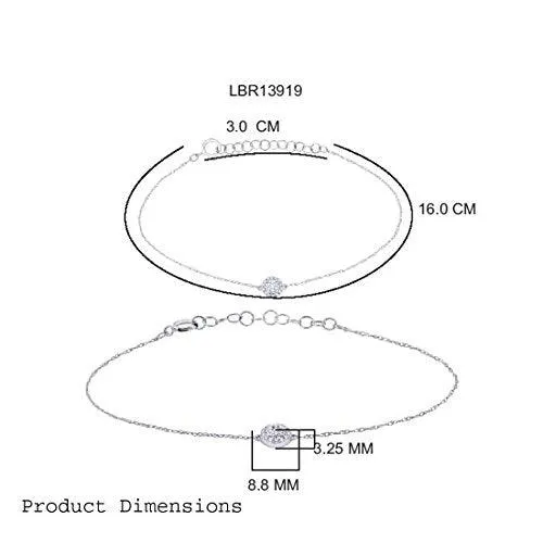 EternalDia IGI Certified 10k Rose Gold Round Natural Diamond Halo Frame Extendable Fashion Bracelet (0.1 Cttw)