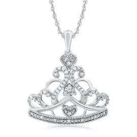 EternalDia Princess Crown Fashion Pendant Necklace