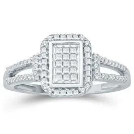 EternalDia Princess Cut Diamond Square Fashion Ring