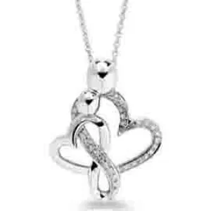 EternalDia Round Diamond Mothers Pendant Necklace