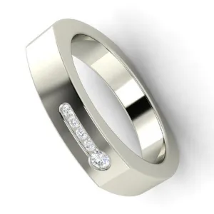 EternalDia Round Shape 0.25 Ct D/VVS1 Diamond Wedding Band Ring In 925 Sterling Silver