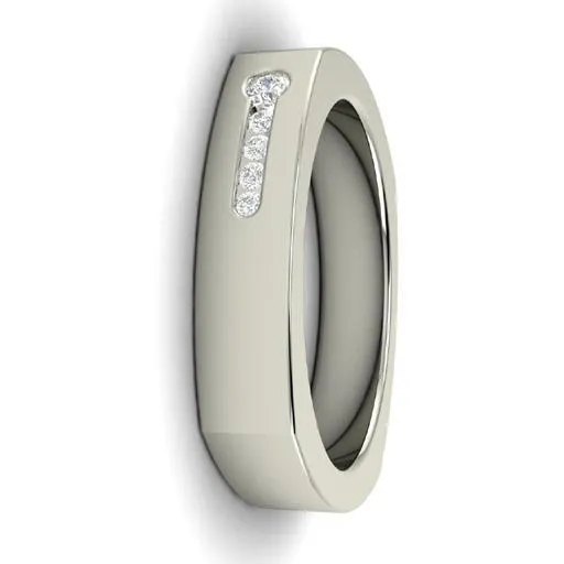 EternalDia Round Shape 0.25 Ct D/VVS1 Diamond Wedding Band Ring In 925 Sterling Silver