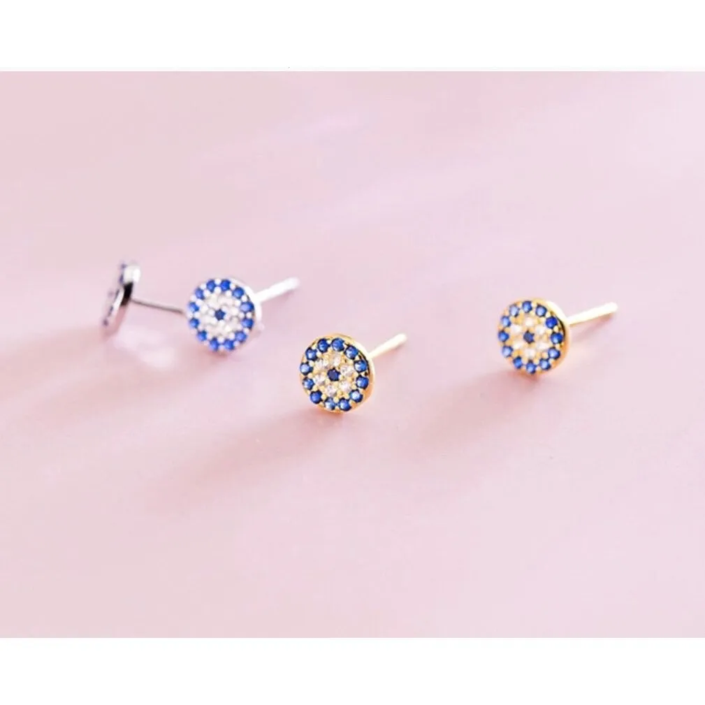 Evil Eye Stud Earrings-EOS006