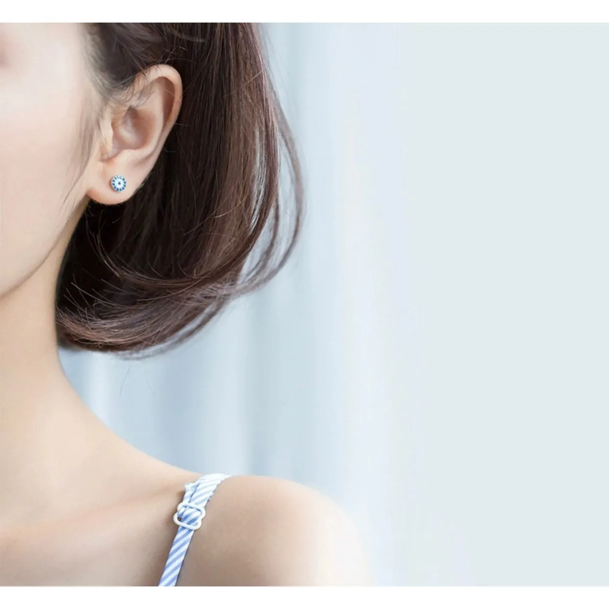 Evil Eye Stud Earrings-EOS006