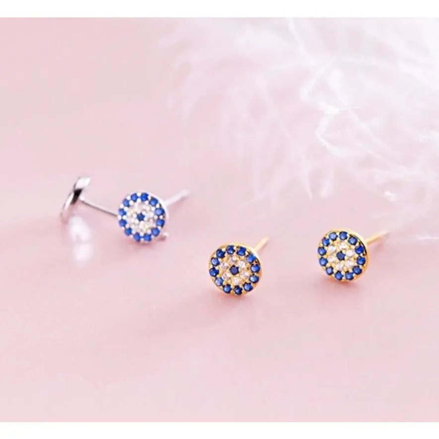 Evil Eye Stud Earrings-EOS006