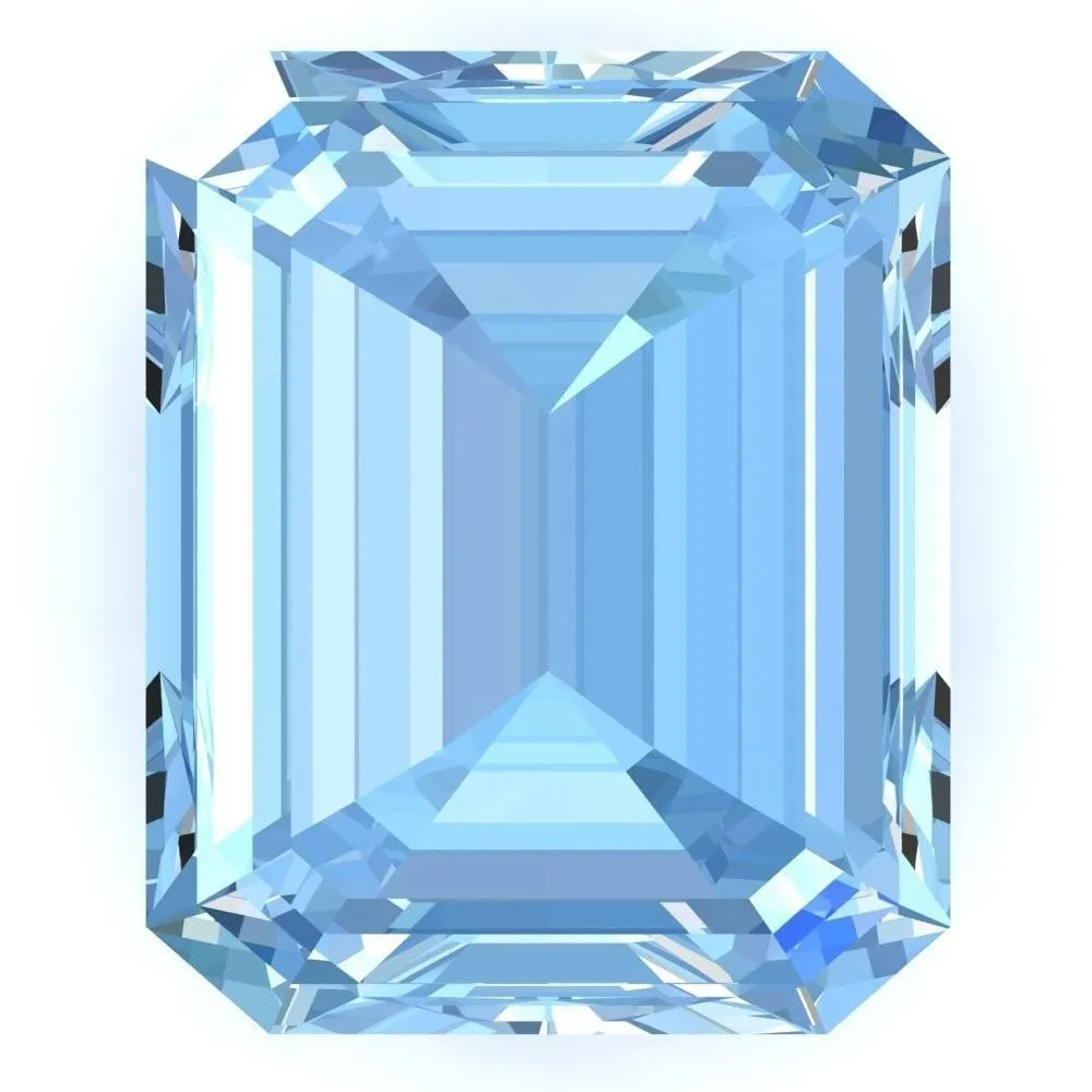 FAB Lab-Grown Emerald Aqua Blue Spinel Stone Size