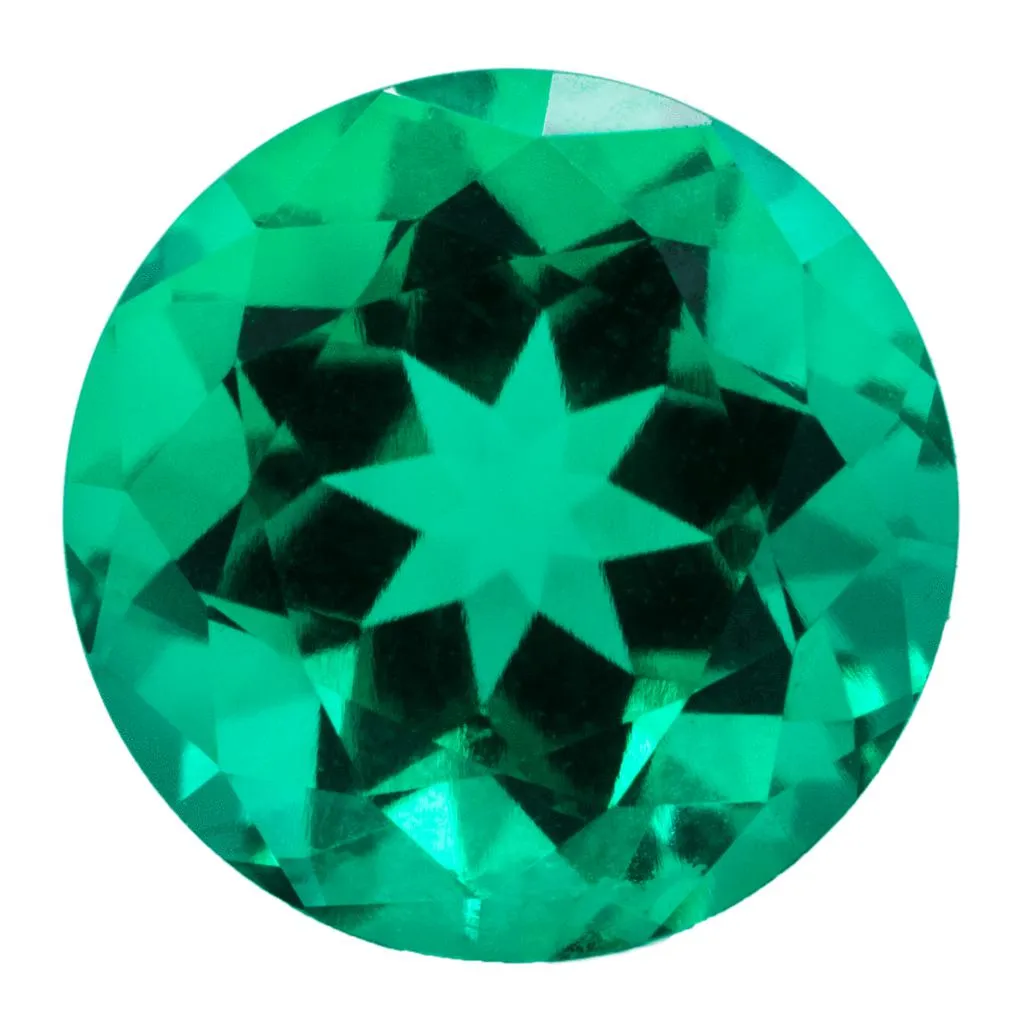 FAB Lab-Grown Round Emerald Stone Size