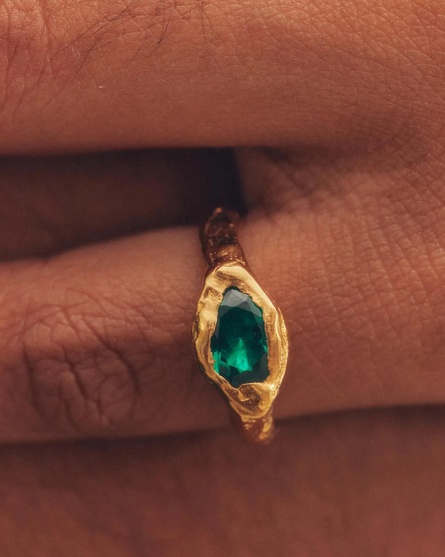 Faro Ring Gold Green