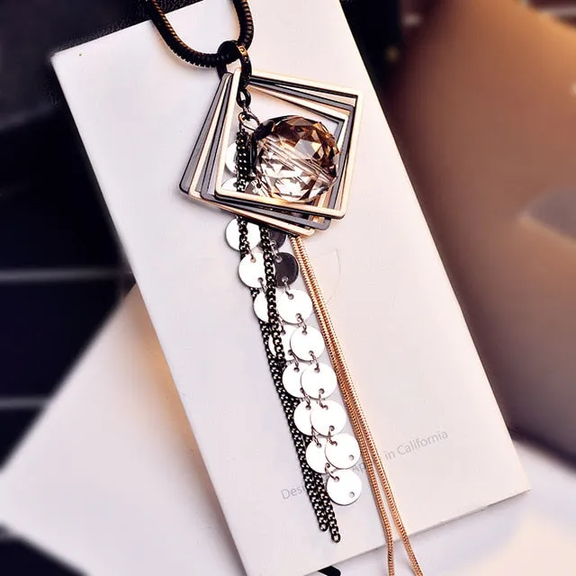 Fashion Long Necklaces & Pendants  Geometric Women Jewelry