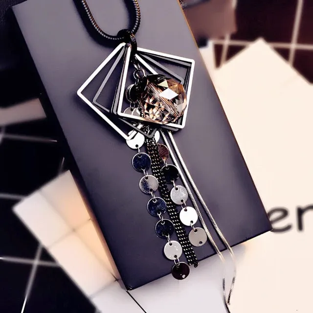 Fashion Long Necklaces & Pendants  Geometric Women Jewelry