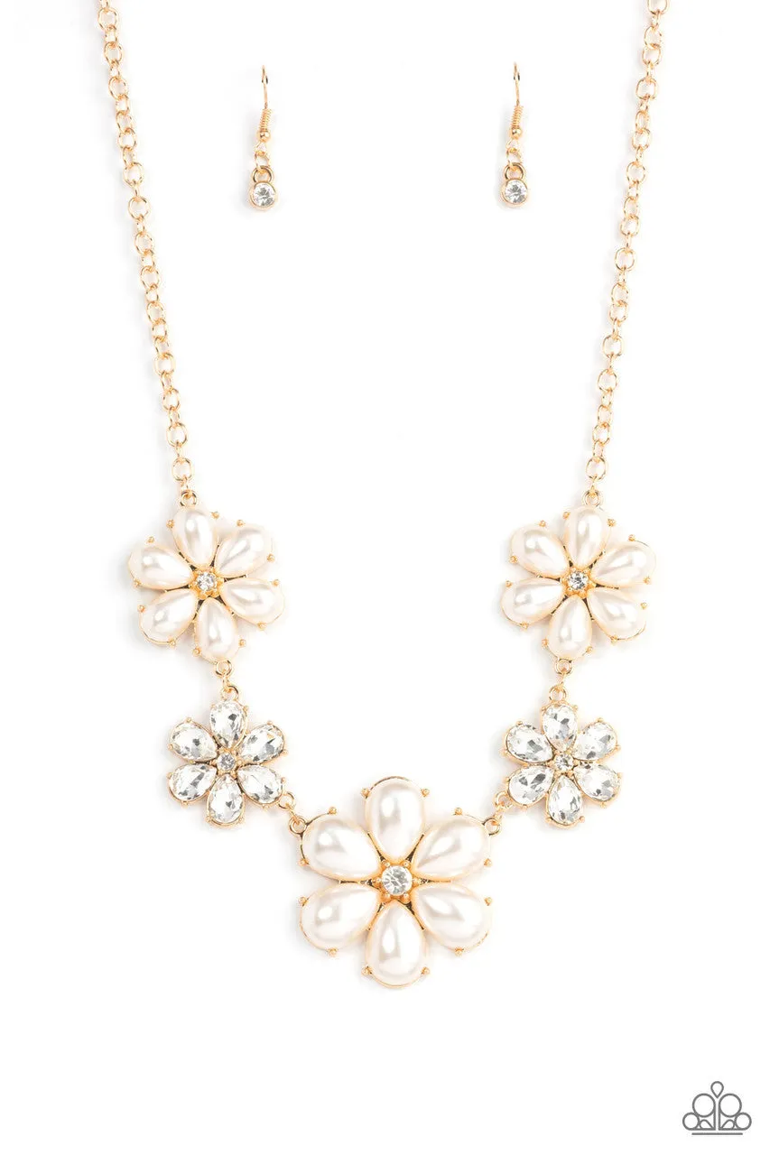 Fiercely Flowering Gold Paparazzi Necklace