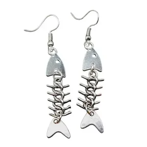 Fish Bone Drop Earrings for Stylish Accessory Lovers