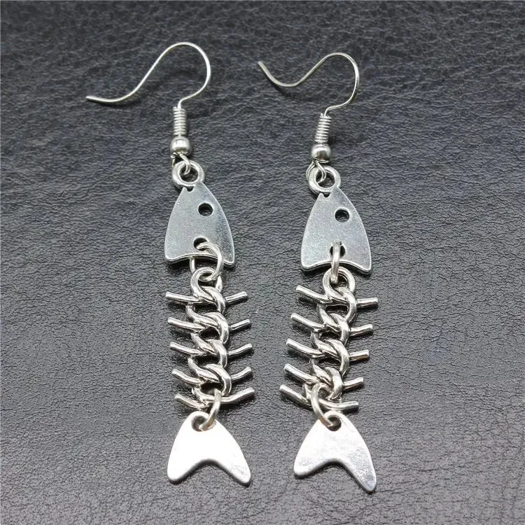 Fish Bone Drop Earrings for Stylish Accessory Lovers
