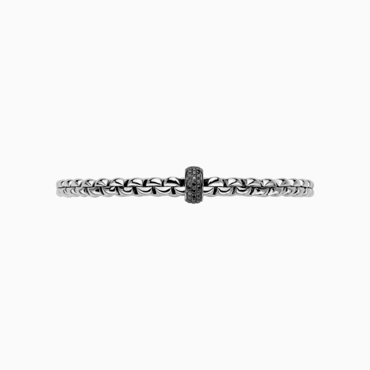 Flex'It Black Diamonds 18Kt White Gold Bracelet