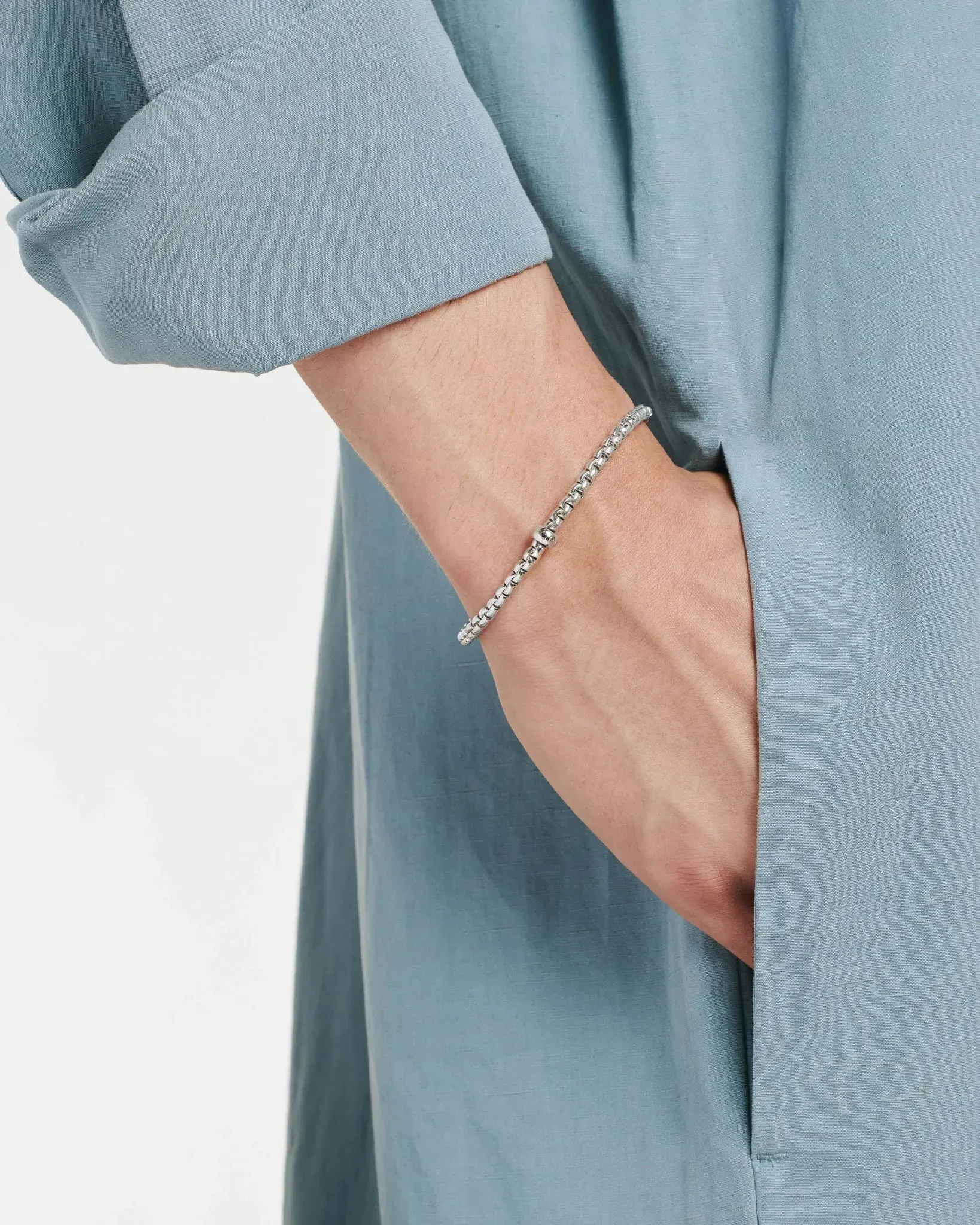 Flex'it bracelet with a black diamond by Fope