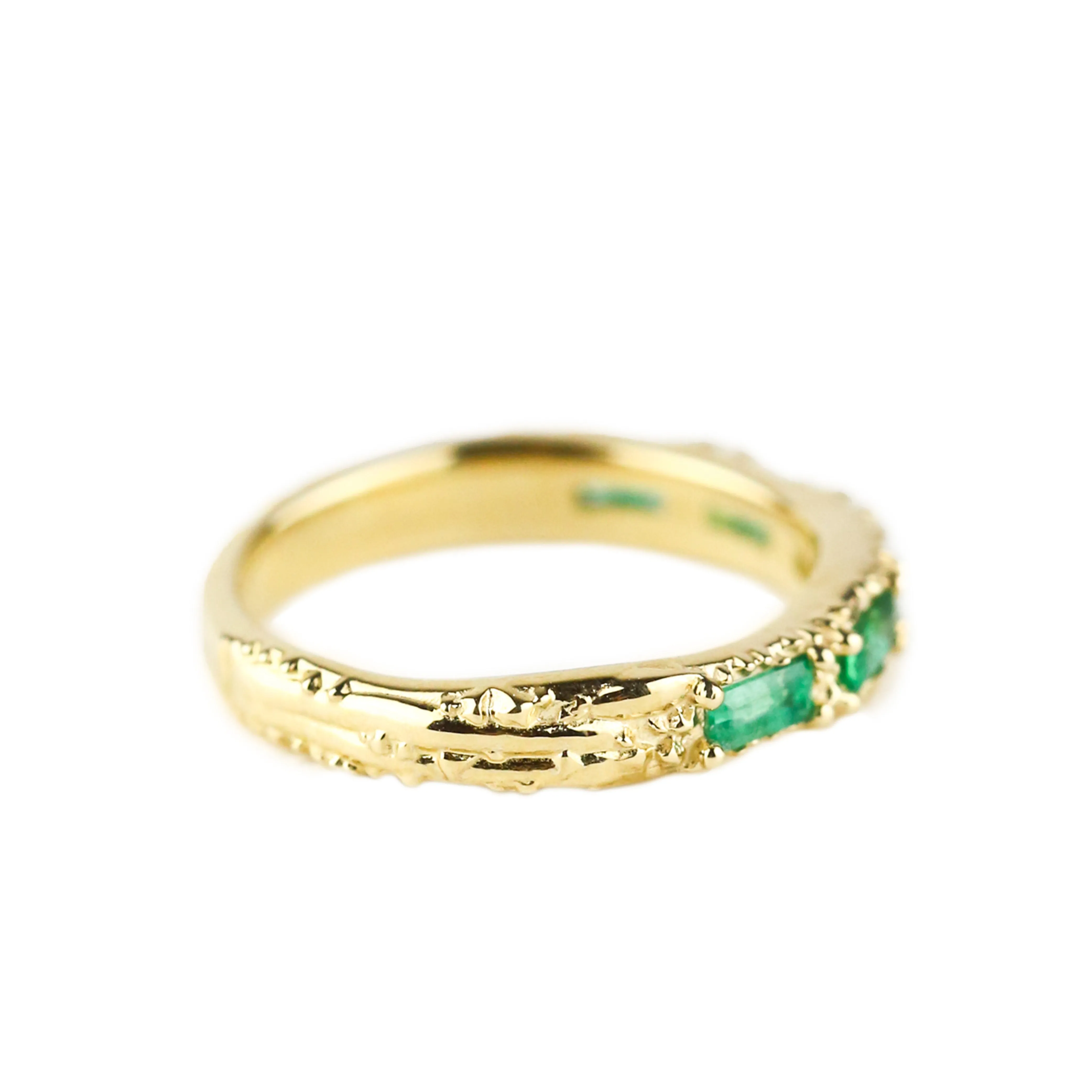 FLOW OF LIFE RING | 14K GOLD & EMERALD