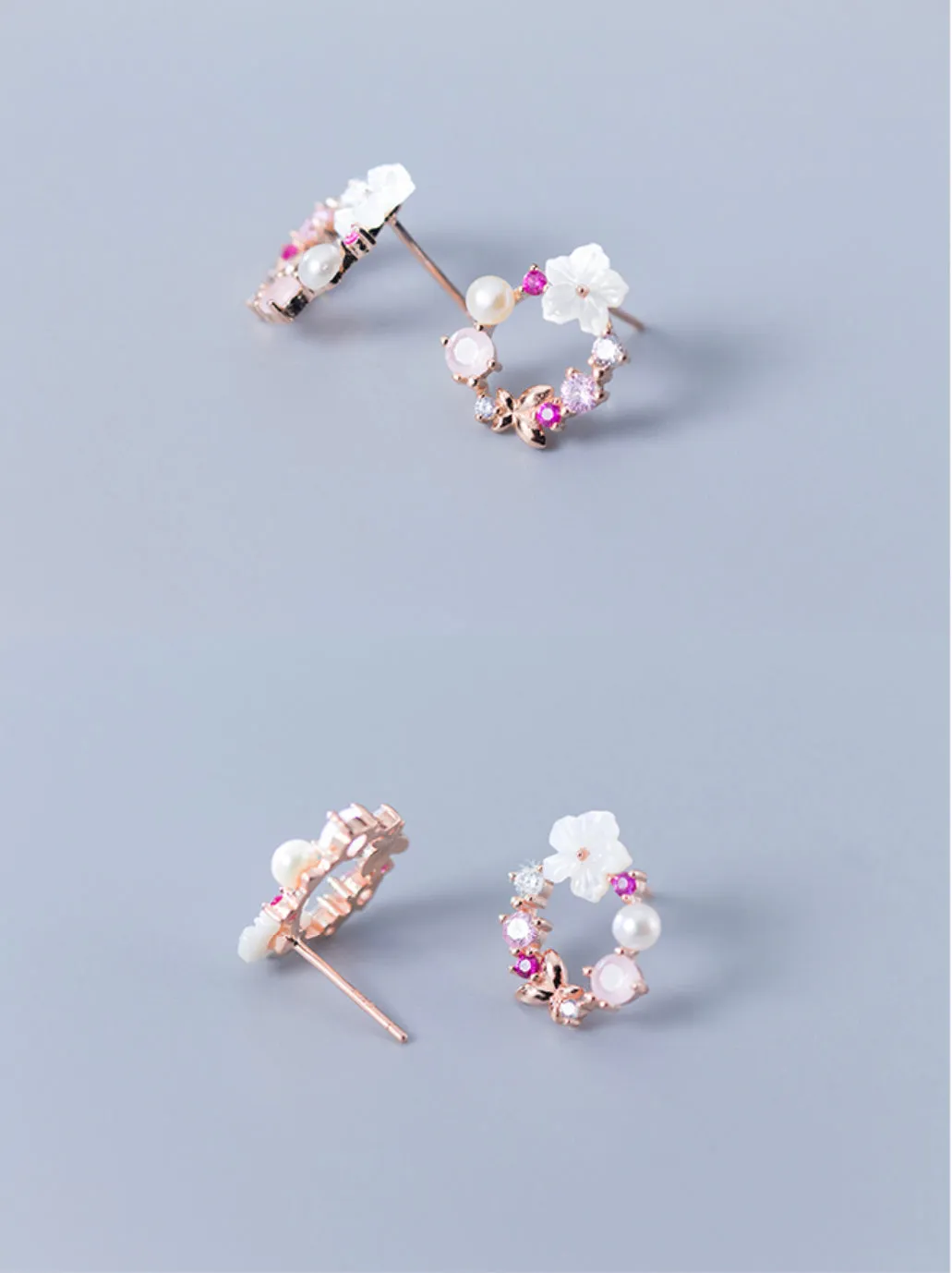 Flower Wreath Earrings - EOS013