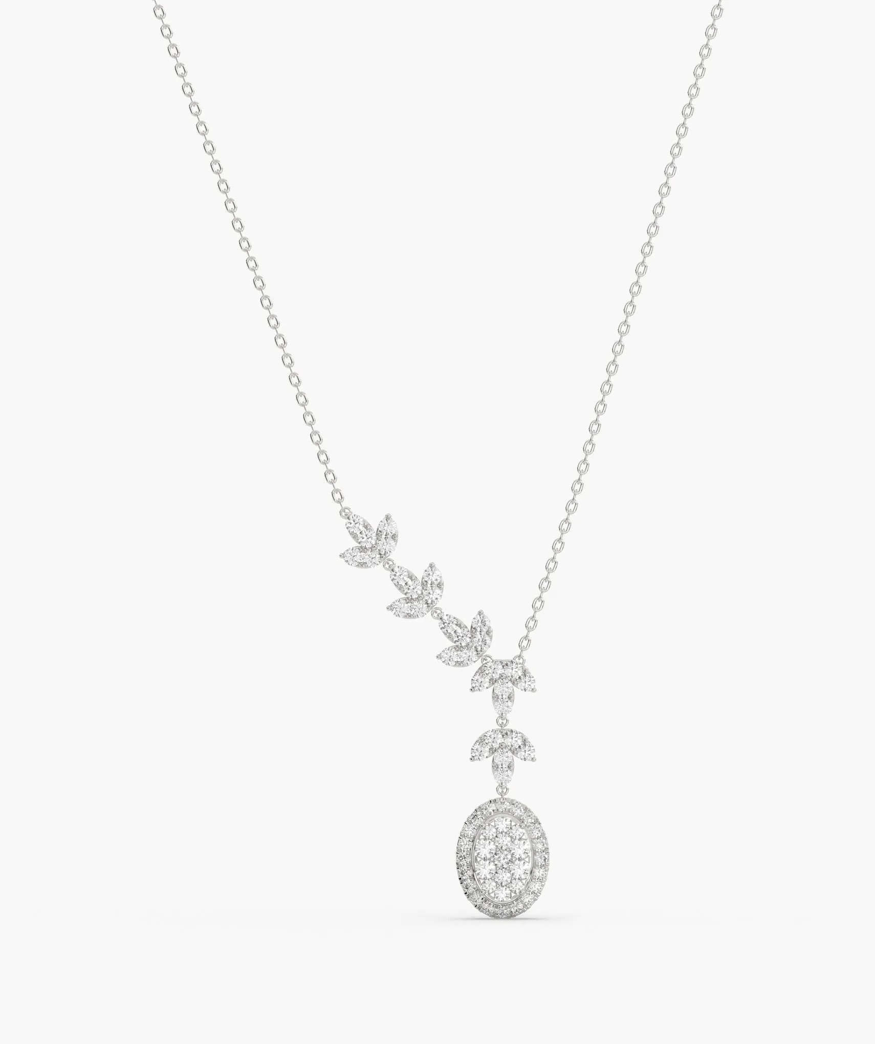 Gilded Leaf Diamond Pendant