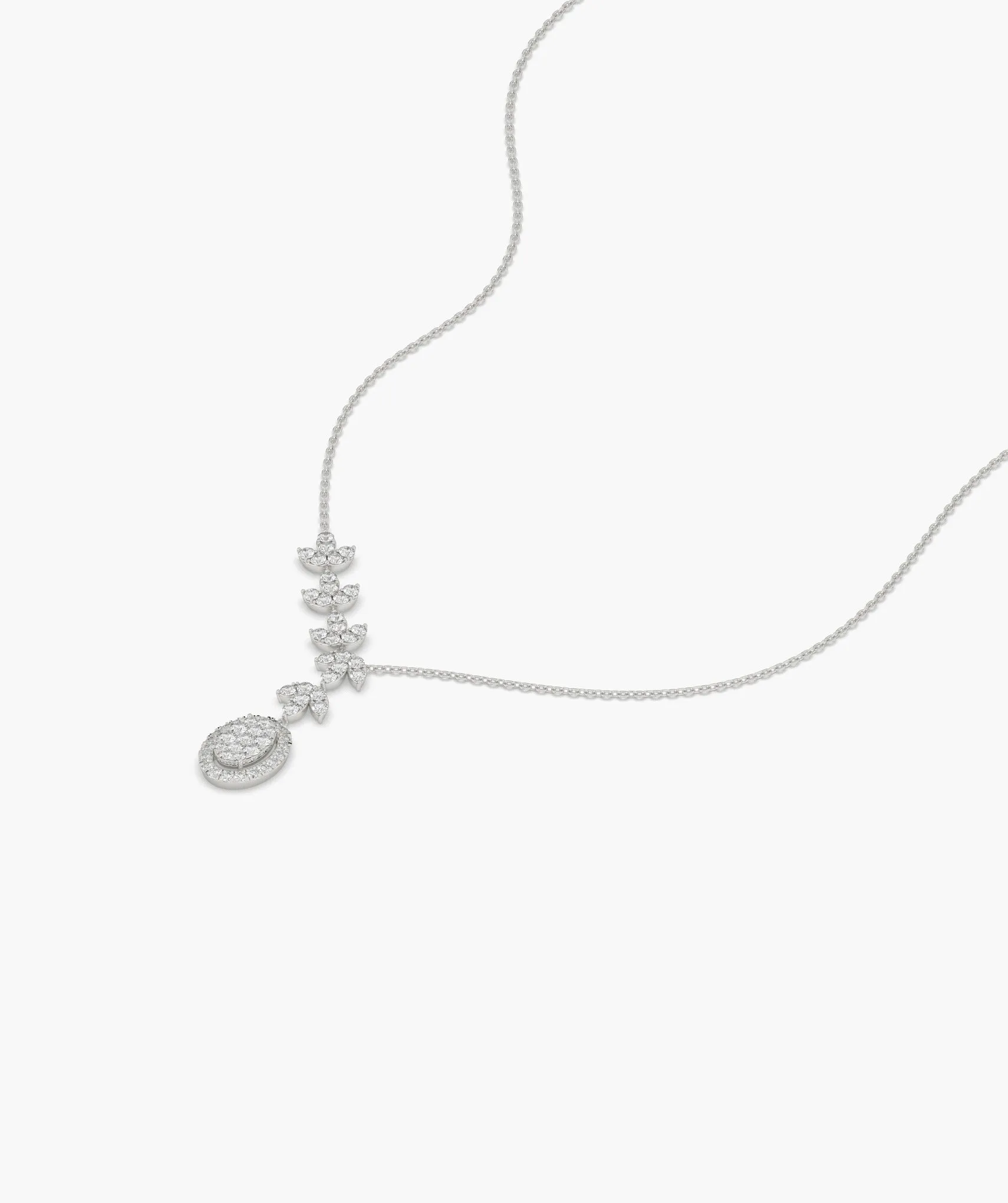 Gilded Leaf Diamond Pendant