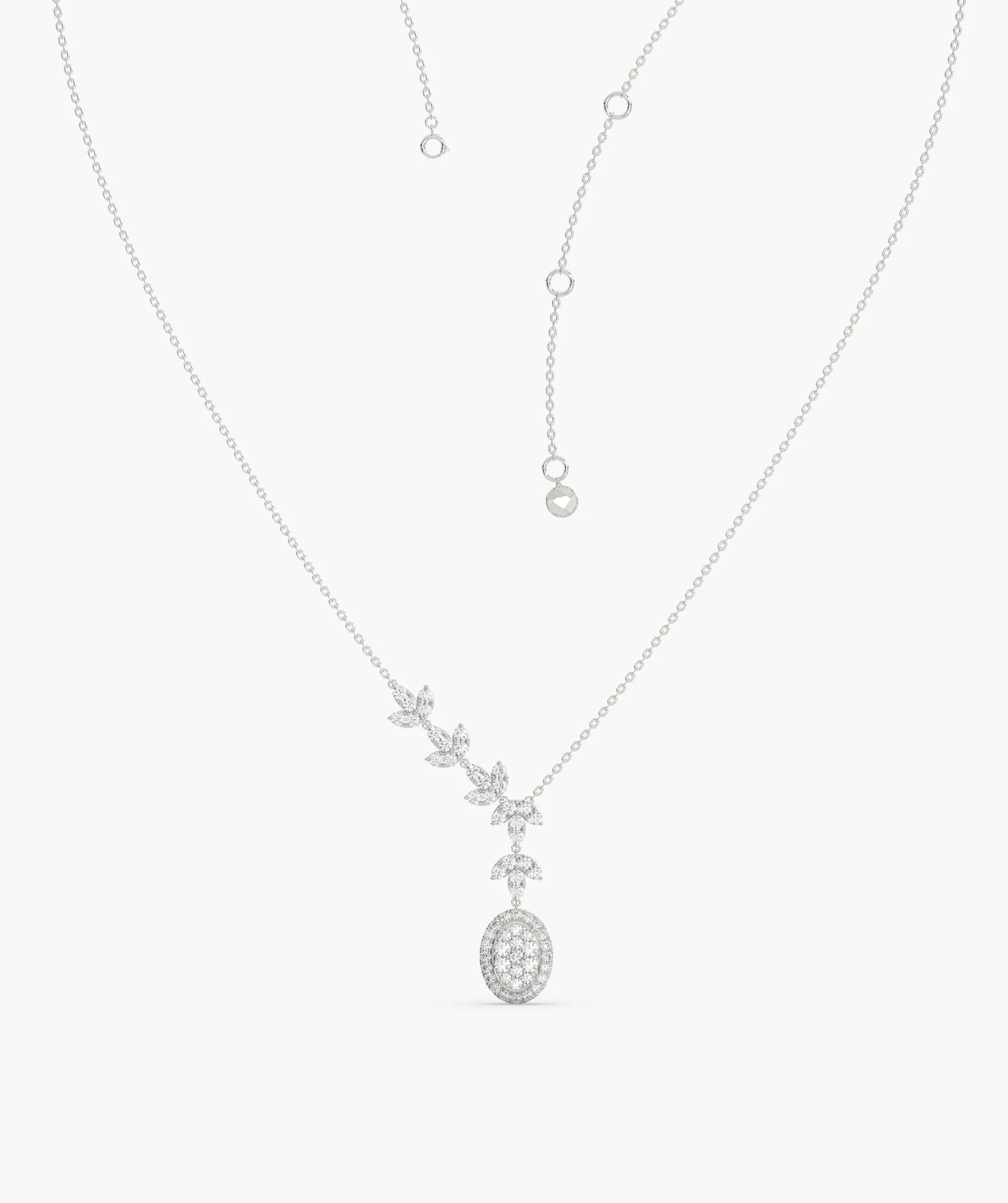Gilded Leaf Diamond Pendant