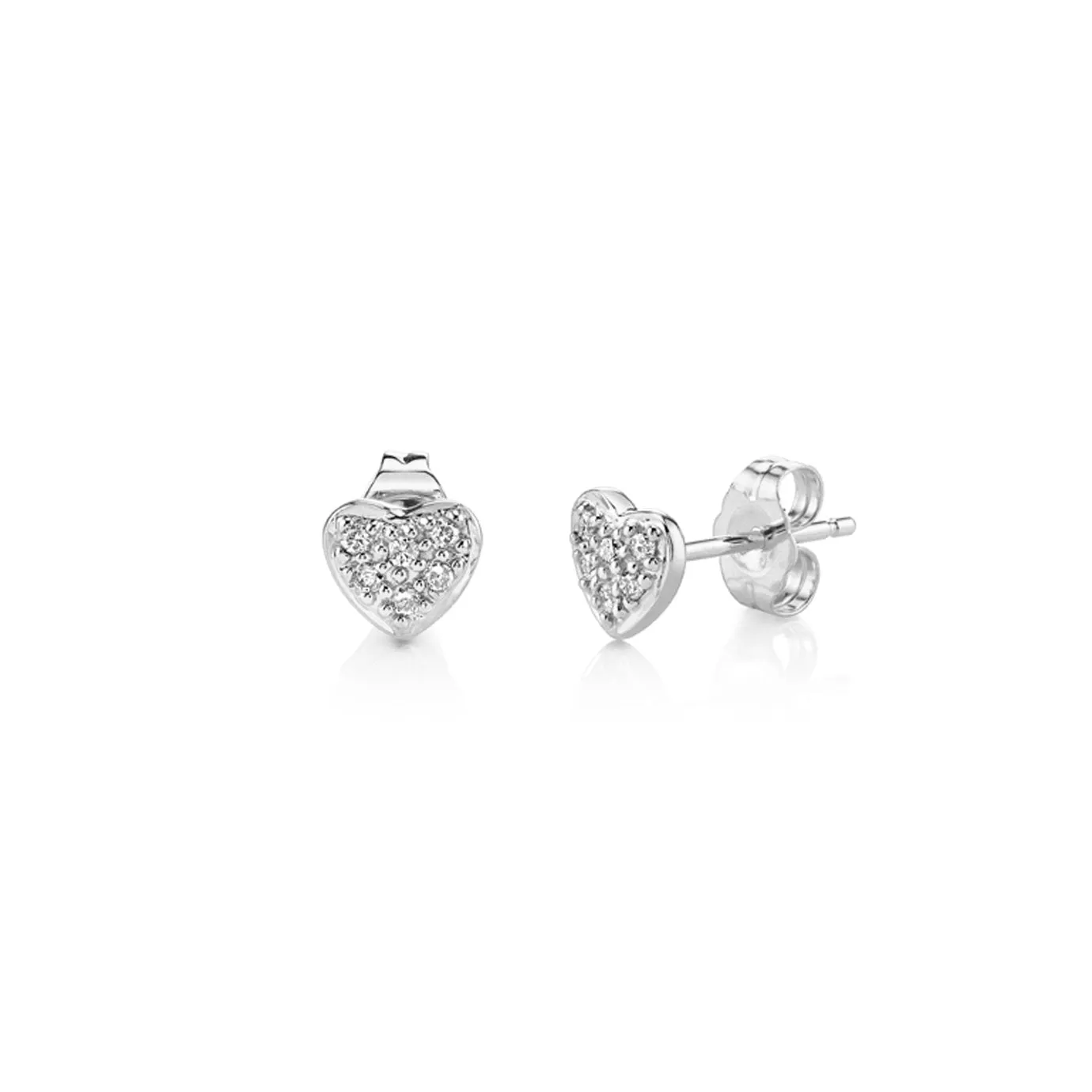 Gold & Diamond Mini Heart Stud