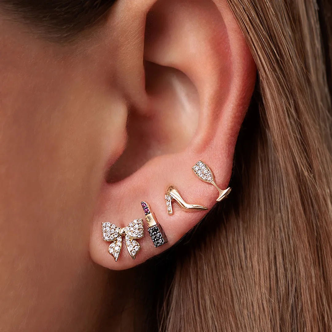 Gold & Diamond Stiletto Stud