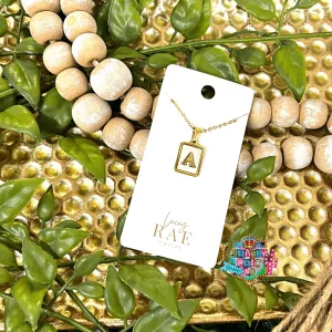 Gold and Mother of Pearl Initial Necklace