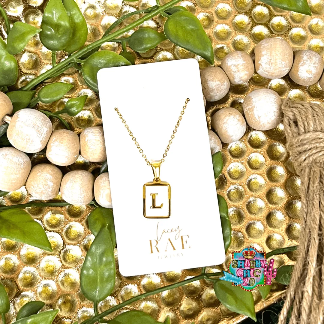 Gold and Mother of Pearl Initial Necklace