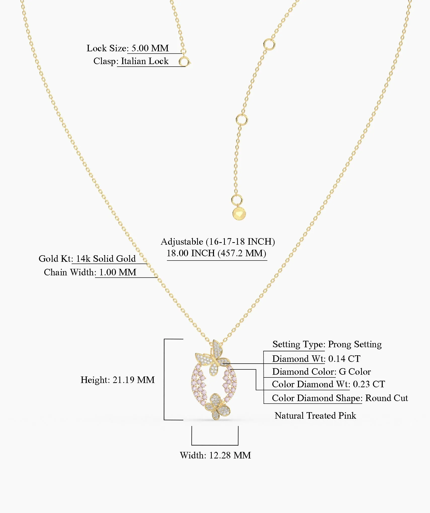 Gold Butterfly Wreath Necklace