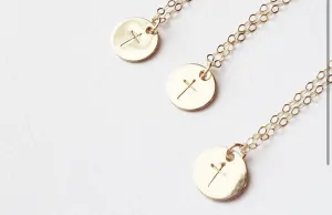 Gold Cross Necklace (17")