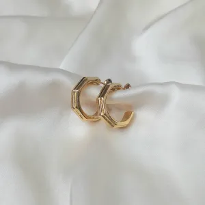 Gold Hoop Earrings - Textured Earrings,Gold Earrings In The UK,Gold Jewellery In The UK,Gold Hoops,Gold Minimalist Earrings,Simple Earrings