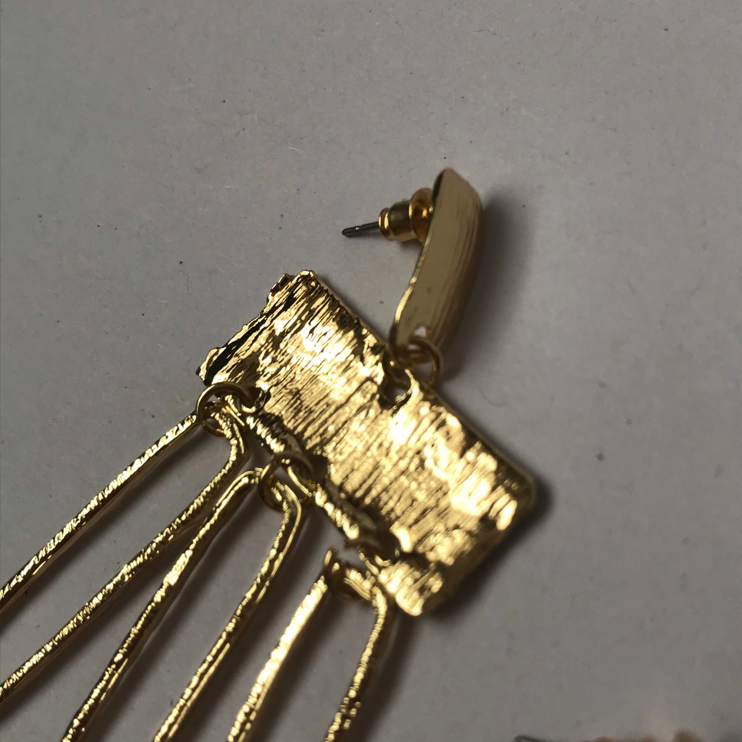 Gold Plated Drop Earrings -  Abstract Earrings,Unique Earrings,High Polished,Hanging Jewellery,Gold Accessories,Gold Jewellery,Gold Earrings