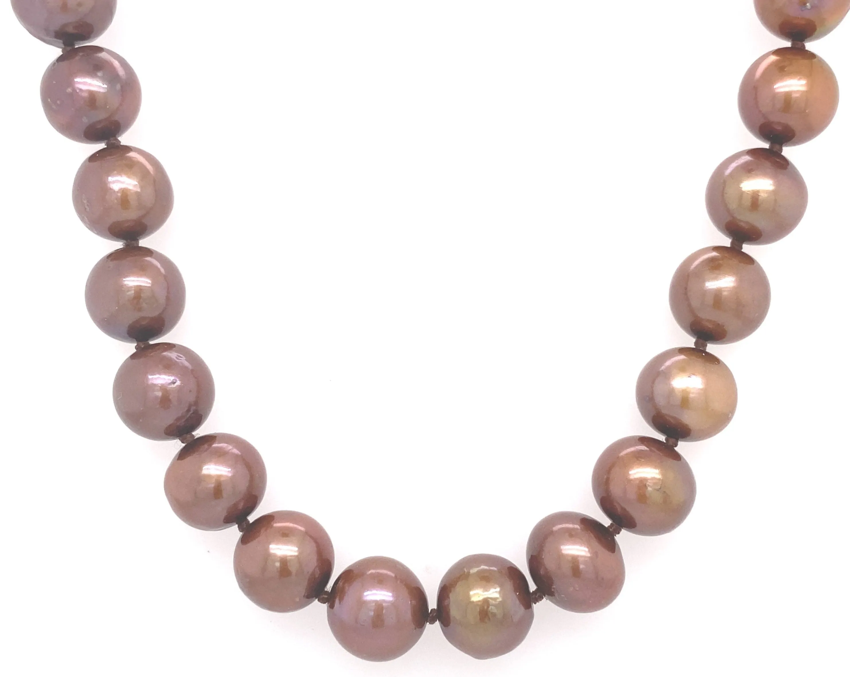Golden Brown Chinese Fresh Water Pearl Necklace