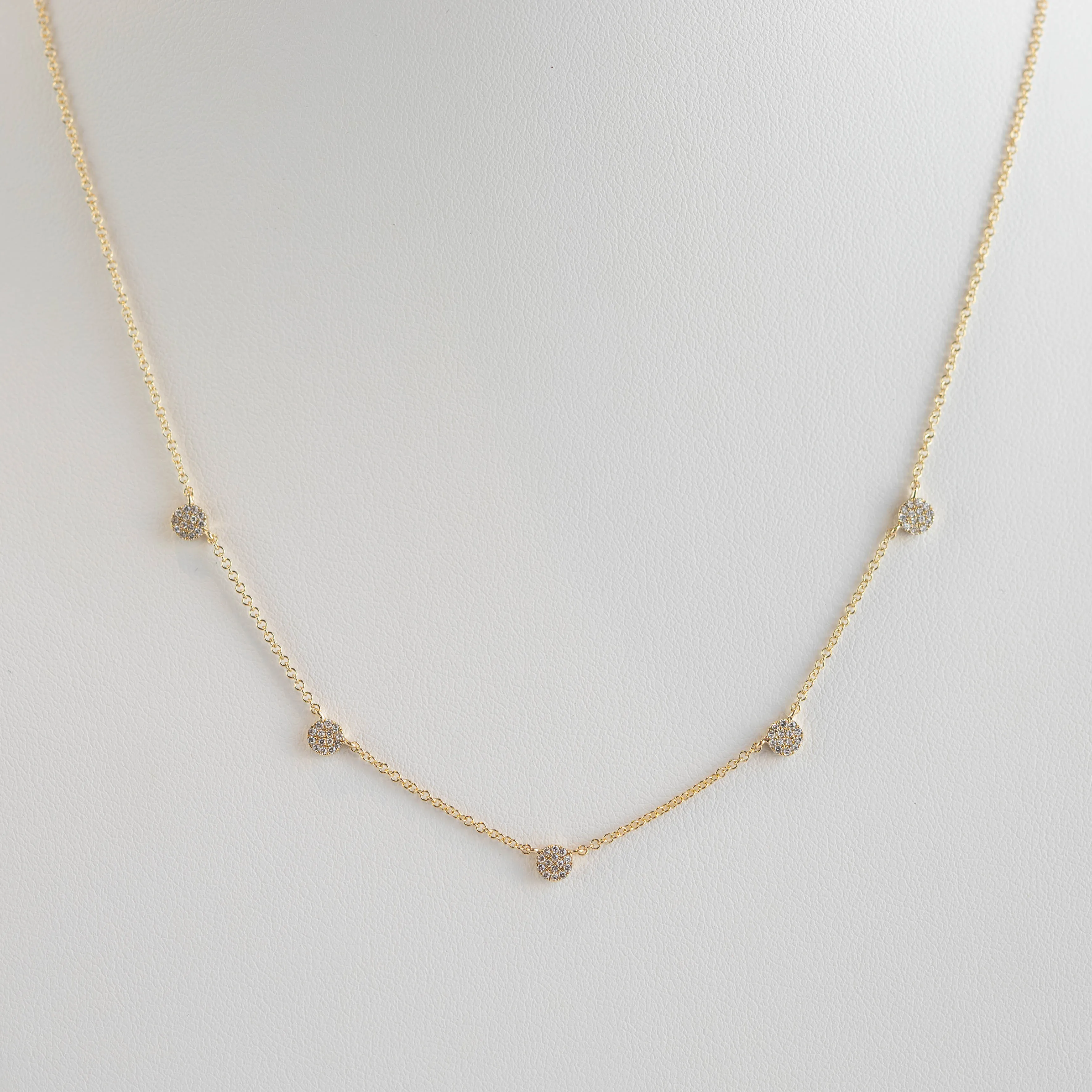 Gracie Diamond Disc Station Necklace