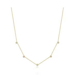 Gracie Diamond Disc Station Necklace