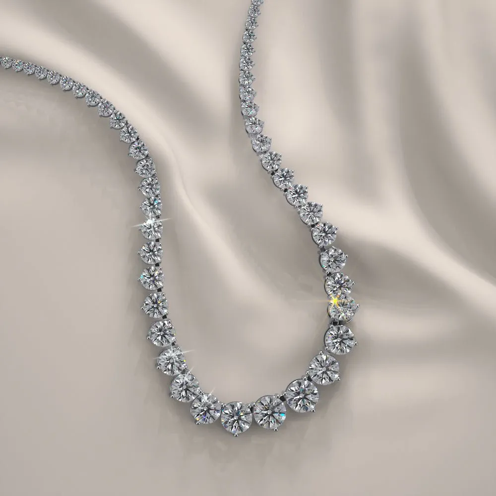 Graduated Red Carpet Diamond Necklace with 10.98 ct.(finished)