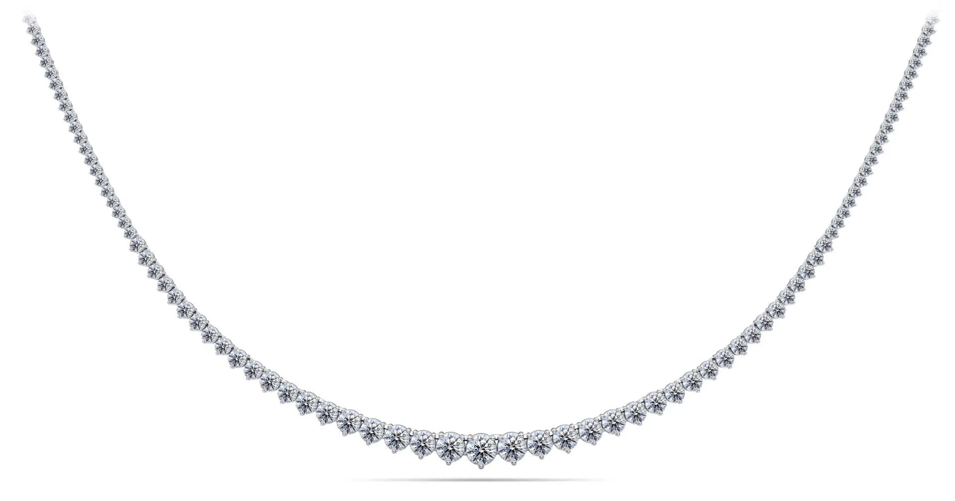 Graduated Red Carpet Diamond Necklace with 10.98 ct.(finished)