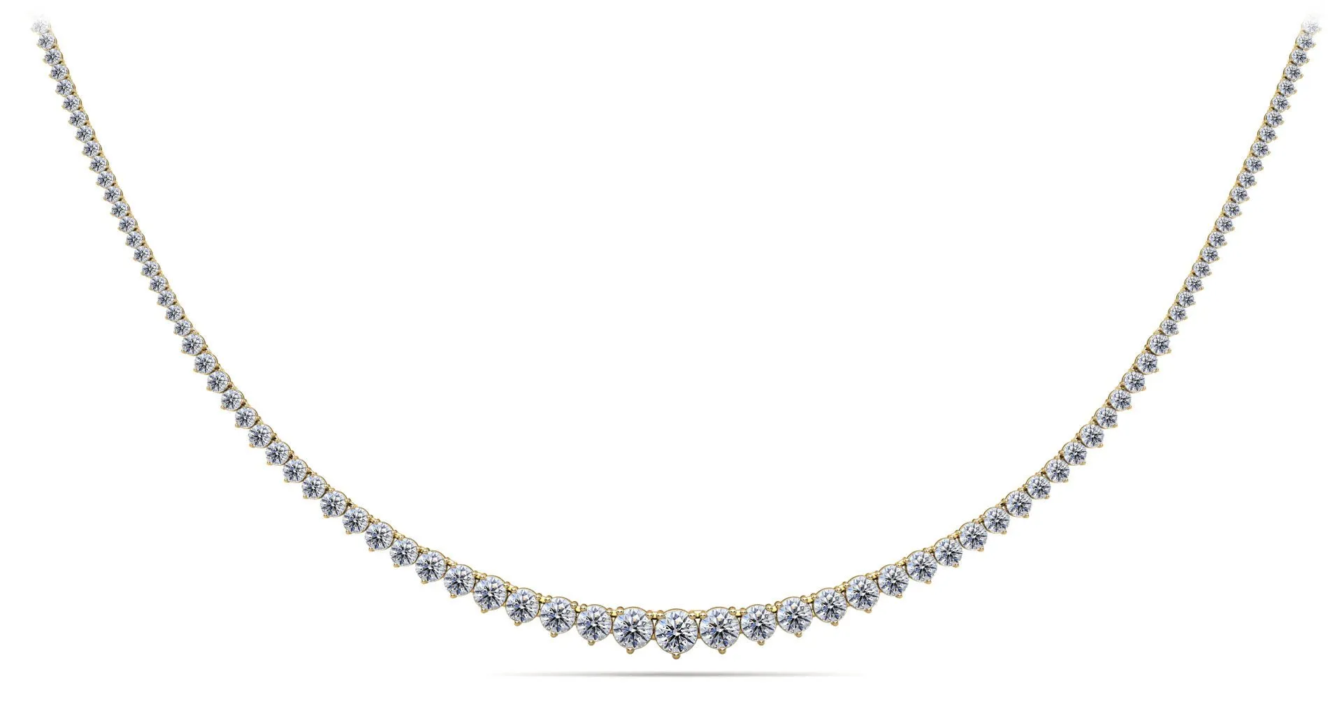 Graduated Red Carpet Diamond Necklace with 10.98 ct.(finished)